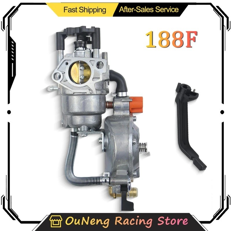 188F คาร์บูเรเตอร์สําหรับชิ้นส่วนเครื่องกําเนิดไฟฟ้าแก๊ส 5-7KW 13HP