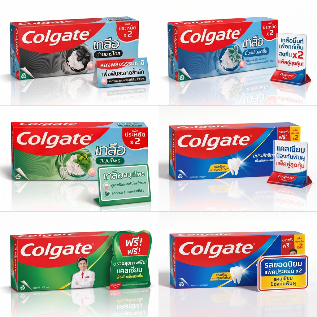 [1กล่อง2หลอด] Colgate คอลเกต ยาสีฟัน มีหลายสูตรให้เลือก ขนาด 140-150กรัม