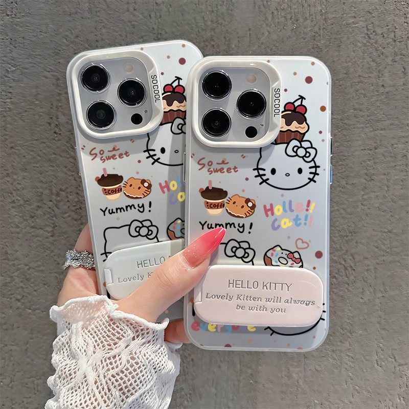 เคสลายแมวขนมหวานน่ารัก สำหรับ iPhone17 17ProMax 15 11 12 XSMax XR 13 14 16Pro 16 15Pro 14Pro