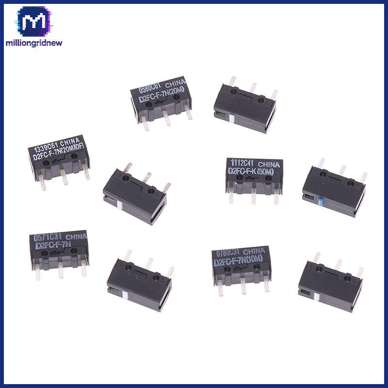 [ล้านgridnew] ไมโครสวิตช์เมาส์ 2 ชิ้น D2FC-F-7N 10M 20M ของ D2FC-F-K(50M) -RZ D2F-01 D2F-01F-L WQ-7L