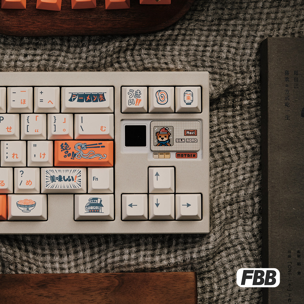 FBB Original Keycap Yile Ramen PBT คีย์บอร์ดระเหิด Naruto สินค้า 87 คีย์ wooting