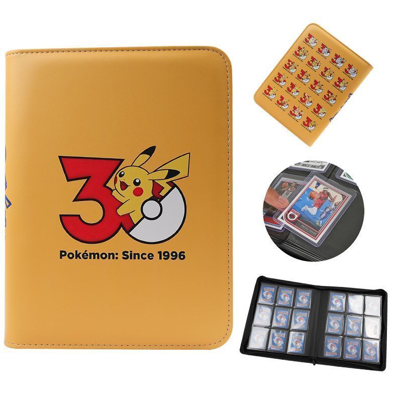 Pokémon 35PT Card Holder Storage Book Deluxe PU Zipper Card 30th Anniversary Collection Bag PTCG Car