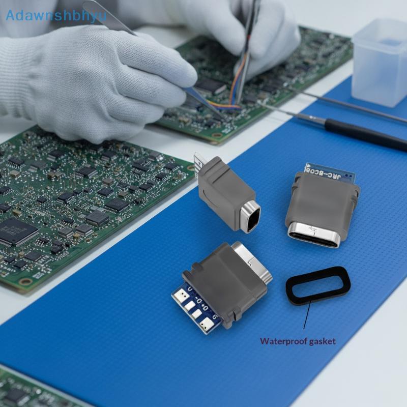 Adhyu 2/5/10 ชิ้น USB 3.1 กันน้ํา Type-C Connector 4PIN 5A หญิง Soet คู่ 5.1K ตัวต้านทานรองรับการชาร