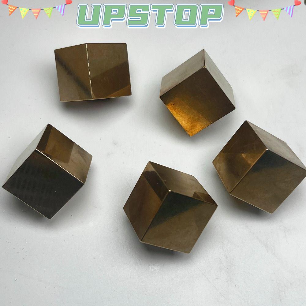UPSTOPBO Pyrite Cube ตัวอย่าง, 2.5x2.5 ซม.ที่ไม่ซ้ํากัน Metallic Luster Pyrite คริสตัลตัวอย่าง, ทองเ