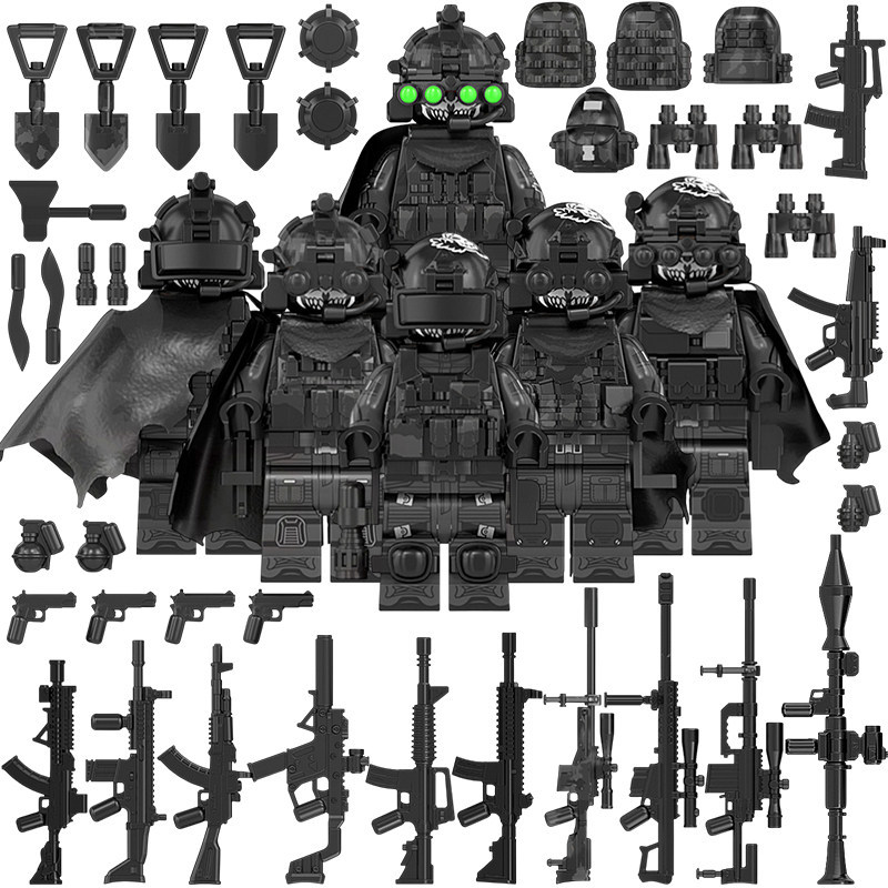 ลโก้ทหาร เลโก้นาโน เหมาะสําหรับเลโก้ทหาร Minifigures Building Blocks WM6169 วิศวกร Sniper Assaulter 