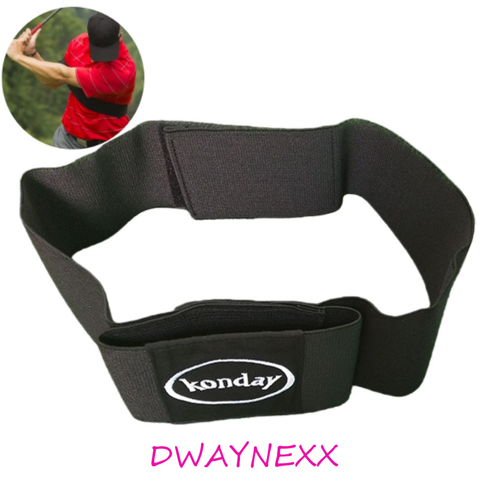 DWAYNEXX Golf Swing Training Aids, Posture Corrector Double Ring Golf Swing Strap,แบบพกพาสายคล้องคอG