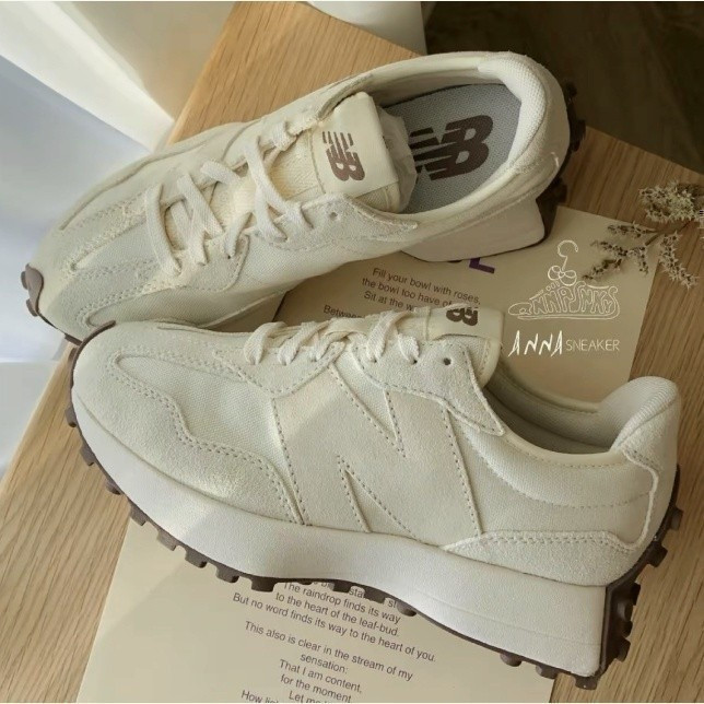 5ER8 327 series of sea salt white Leisure Sports Running Shoes รองเท้า US5D