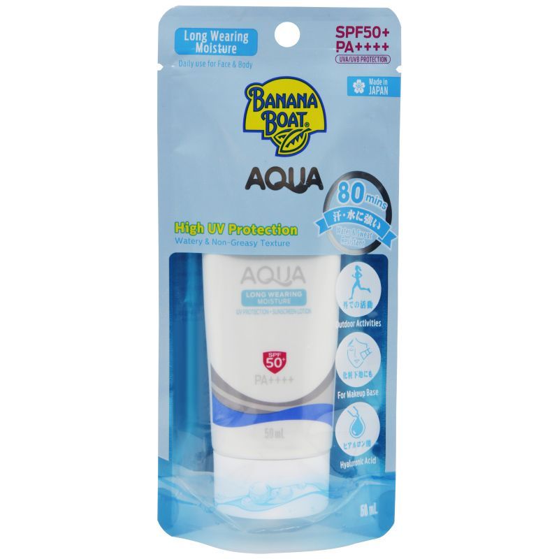 บานาน่าโบ๊ทกันแดดผิวหน้าอควาลองแวร์ริ่งมอยส์เจอร์SPF50 50มล. BananaBoatAquaLongWearSun50ml [4891228305338 ]