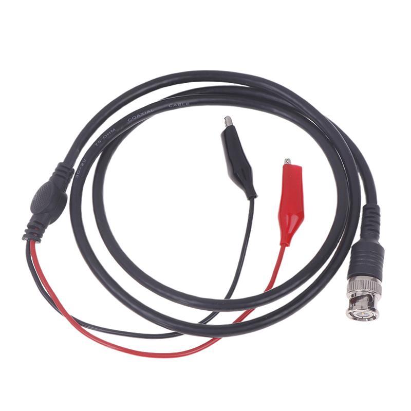 Newsmallbrains Oscilloscope Test Probe สาย BNC ปลั๊กชาย Q9 ถึง Dual คลิป 1 M Oscilloscope ปากกาทดสอบ