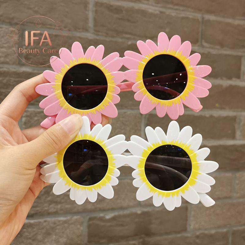 IFA สตรีแว่นตากันแดดน่ารัก Sun ดอกไม้แว่นตาตลก Party Dramatic คอสเพลย์แว่นตาผู้หญิงดี