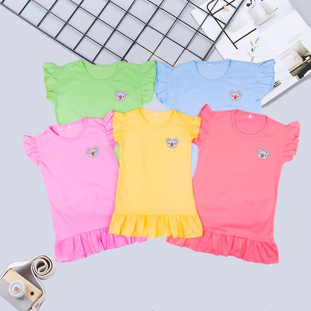 IL - CHILDRENS KOALA RUFFLE DRESS / CHILDRENS PLAIN KOALA RUFFLE / CHILDRENS DRESS