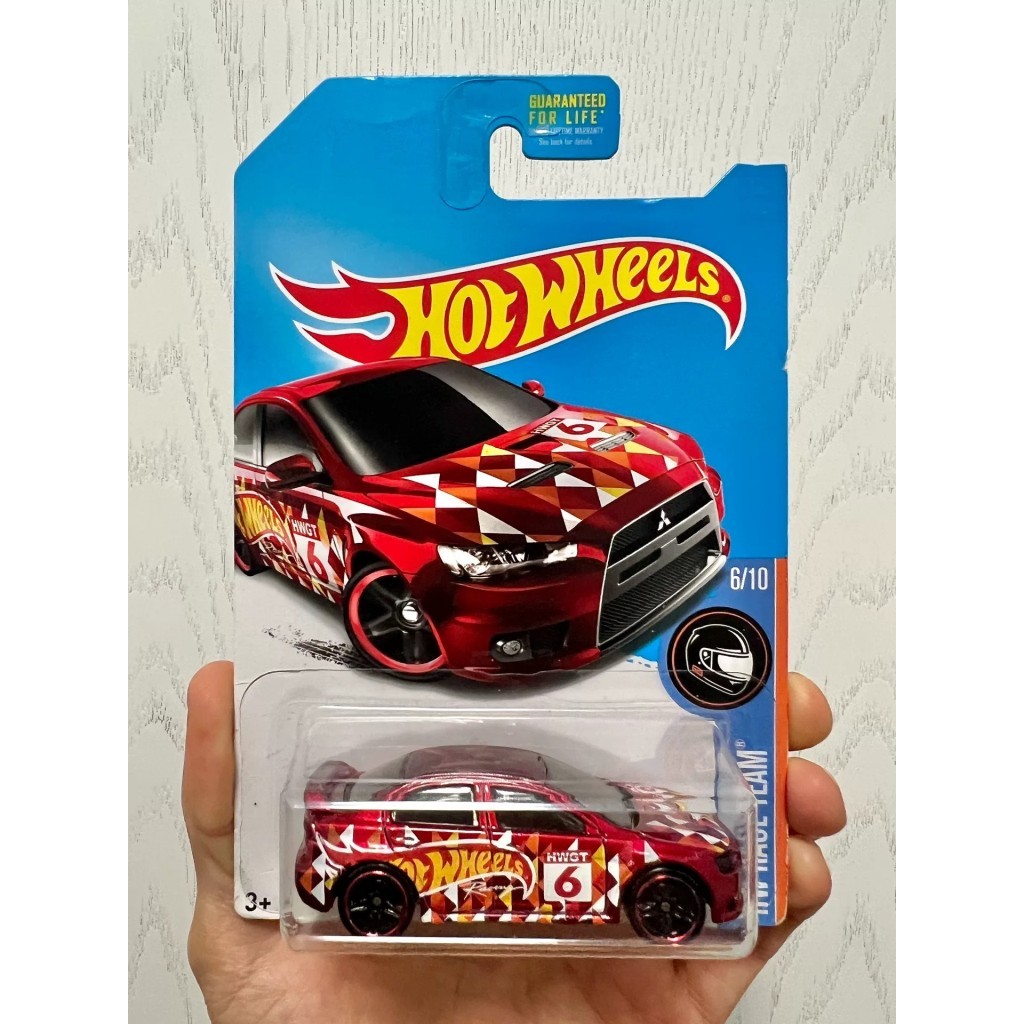 [现货]แฟลชแฟลชลอย老卡08 Lancer Evolution,Kmart定色红,Race Team车装,Hot Wheels He Race Team 2008 Lancer Evolut