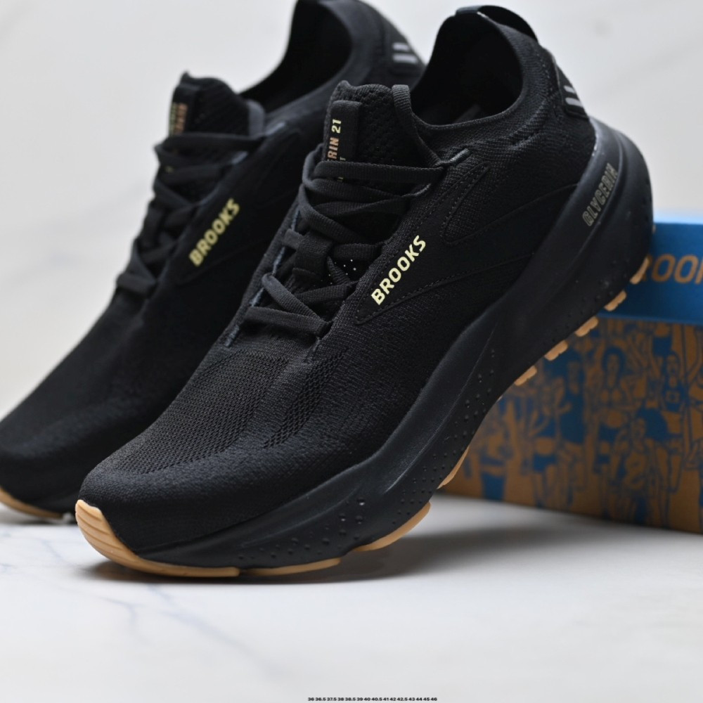 BROOKS Glycerin StealthFit 21 รองเท้าวิ่งสําหรับผู้ชายและผู้หญิงรองเท้าผ้าใบ Unisex ตาข่ายน้ําหนักเบ