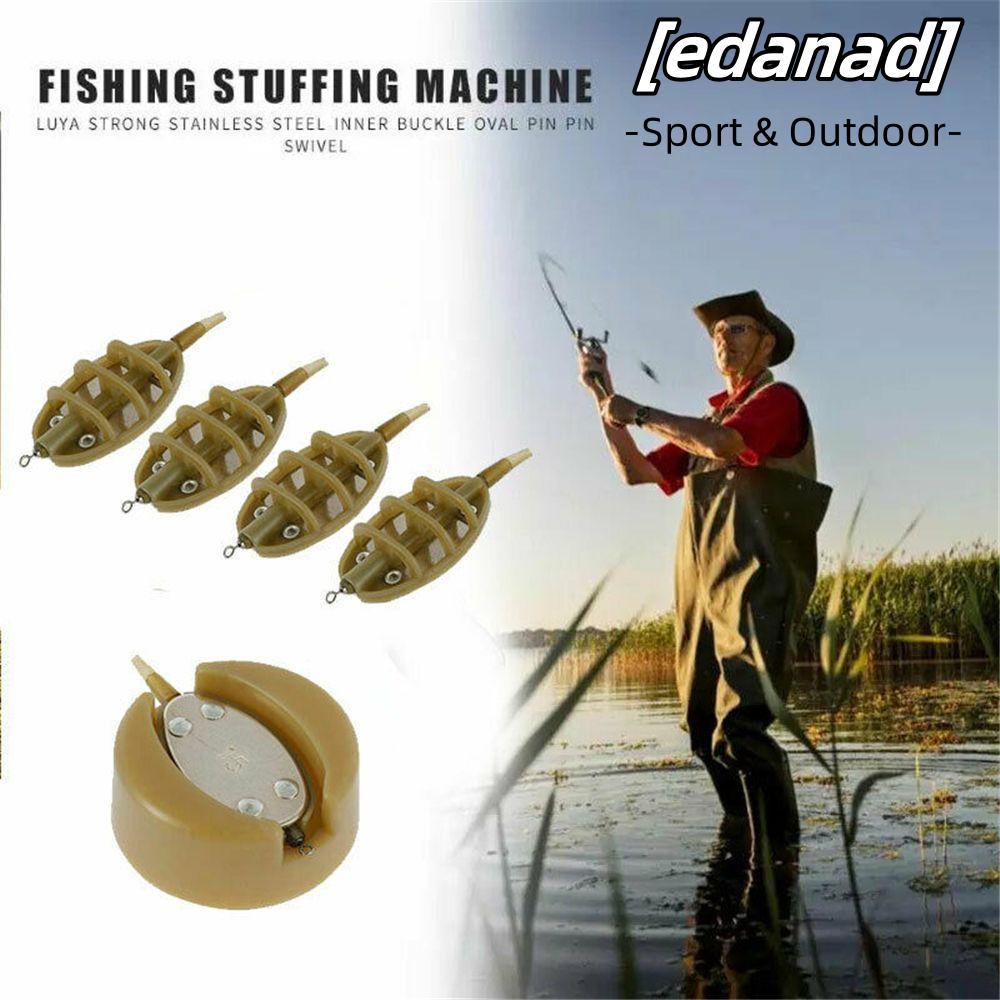 EDANAD Inline Method Feeders 1 ชุด 4 Feeder สําหรับเครื่องมือตกปลาปลาคาร์พผู้ถือเหยื่อ