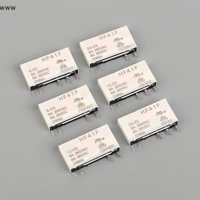รีเลย์ไฟฟ้า Subminiature รีเลย์อุตสาหกรรม HF41F-24-HS HF41F-12-HS HF41F-12-ZS HF41F-24-ZS HF41F 41F