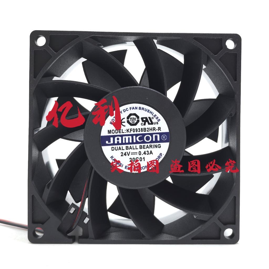 JAMICON KF0938B2HR-R 24V 0.43 A 9038 9CM พัดลมระบายความร้อนอินเวอร์เตอร์