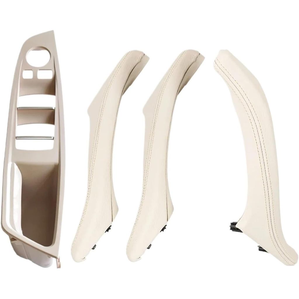 RHD ขวามือไดรฟ์ Fit สําหรับ 5 Series F10 F11 F18 ภายในรถมือจับประตูหนังแผงด้านในดึง Trim ฝาครอบที่เท