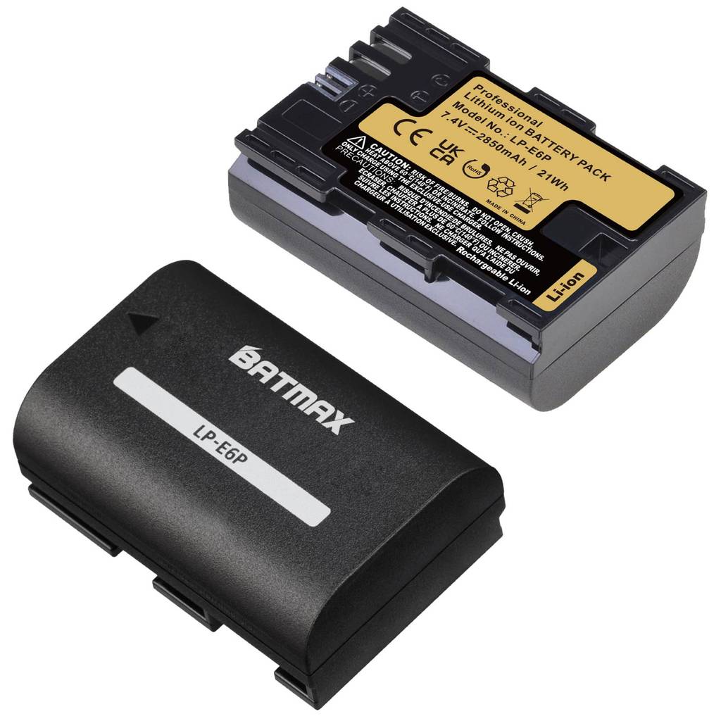 Batmax LP-E6P แบตเตอรี่ 2850mAh LP E6P Bateria สําหรับ Canon EOS R5 Mark II,R5,R6,R6 Mark III ,R7,5D