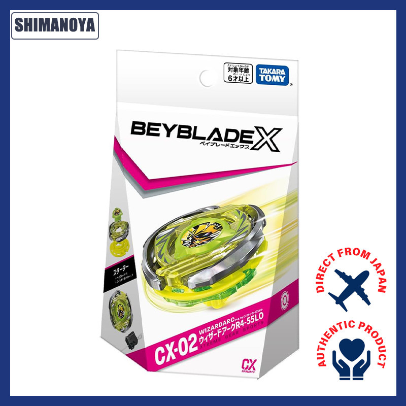 BEYBLADE X CX-02 Starter Wizard Arc R4-55LO with Winder Launcher