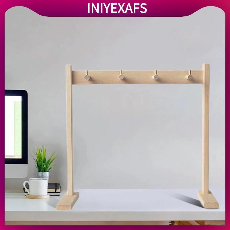 MagiDeal ขาตั้งฆ้องไม้ Mini Bamboo Chime Bar กระดิ่งลมที่ทนทานบนขาตั้ง Professional Chime Display สํ