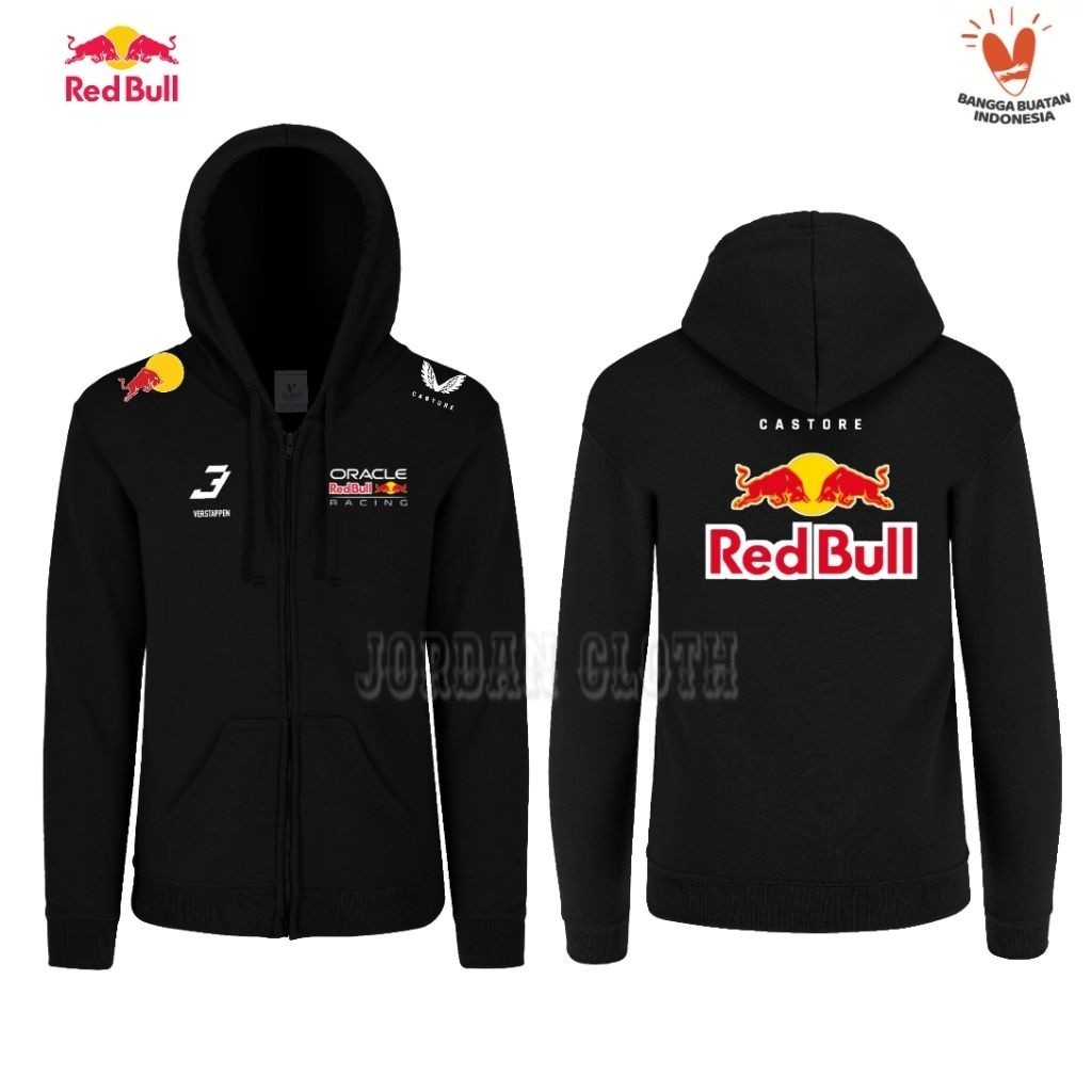 เสื้อฮู้ดเปิดซิป Hoodie ซิปเสื้อกันเสื้อกันเสื้อ Oracle Red Bull Racing Max Verstappen 3 ทีม F1 เสื้