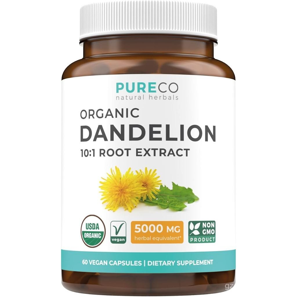 USDA Organic Dandelion Root Extract - 10:1 Dandelion Root อาหารเสริม 5000mg สมุนไพรเทียบเท่าความแข็ง