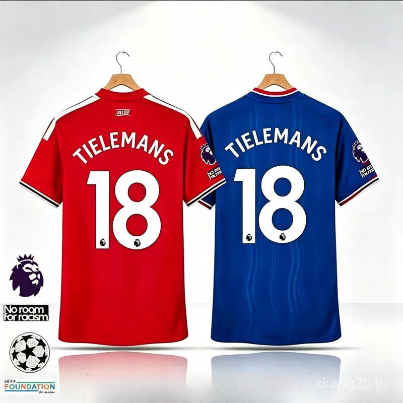 Fan Version 2026-27 Ynited Home Soccer Jersey เสื้อฟุตบอลสีแดงขนาดใหญ่ TIELEMANS