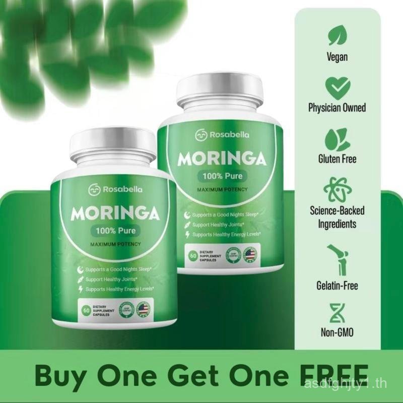 2xRosabellaMoringaCapsules(800มก.)สําหรับImmuneSupport,GutHealth&Vitamins 01FS