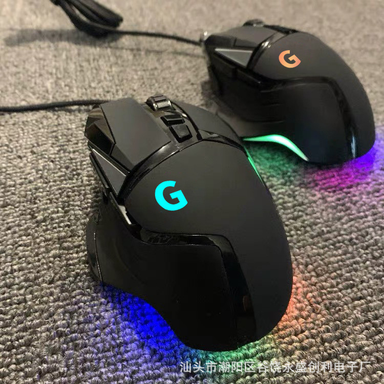 ขายร้อนทางกายภาพ E-commerce g502 เมาส์สําหรับเล่นเกมมาโครแบบมีสาย g402RGB Light Internet Cafe USB กา