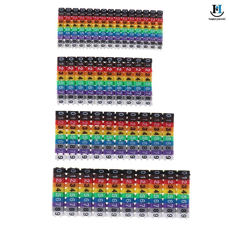 [GA] Cable Markers Colourful C-Type Marker Number Tag Label For Wire 1.5/2.5/ 6mm2 [TH]