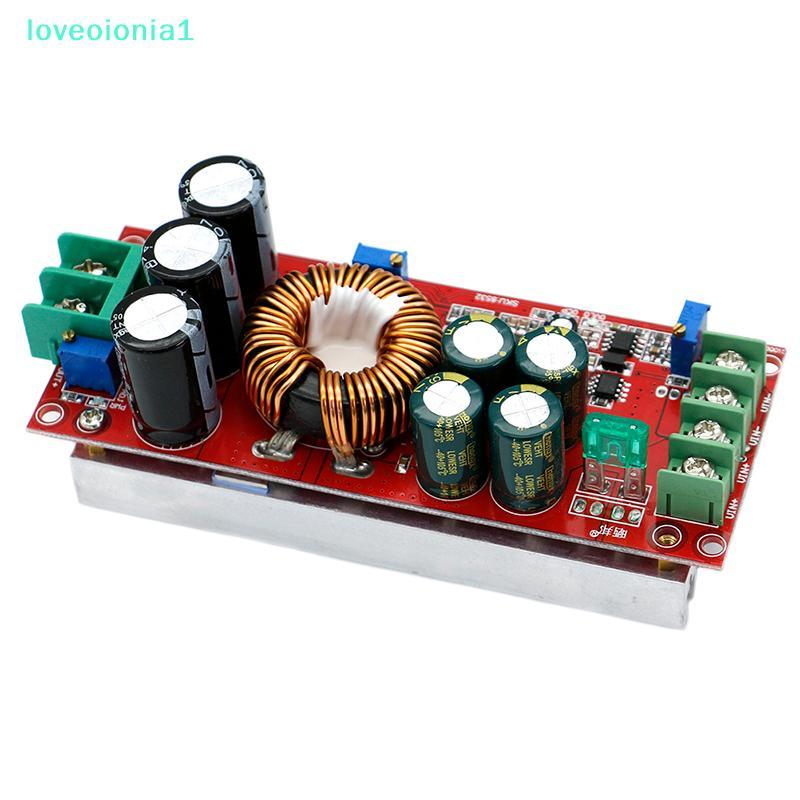 loveoionia1 ตัวแปลง DC-DC 20A 1200W Step up Boost โมดูล 8-60V ถึง 12-83V IA