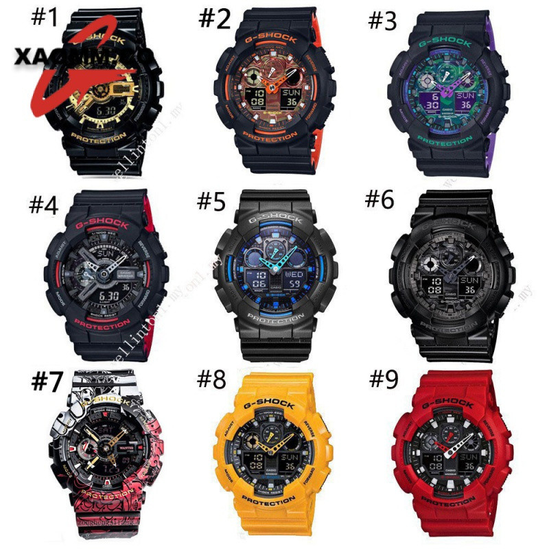 QIXIAO ขายร้อน  g-shock ga100 นาฬิกาข้อมือผู้ชายกีฬานาฬิกา GA-100B-7A GShock