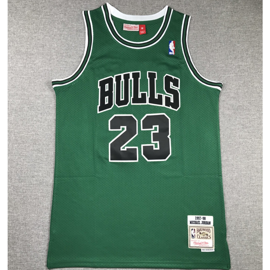 IDAWN7 Chicago BULLS เสื้อยืดกีฬาบาสเก็ตบอล # 23 Michael ปักสีเขียว