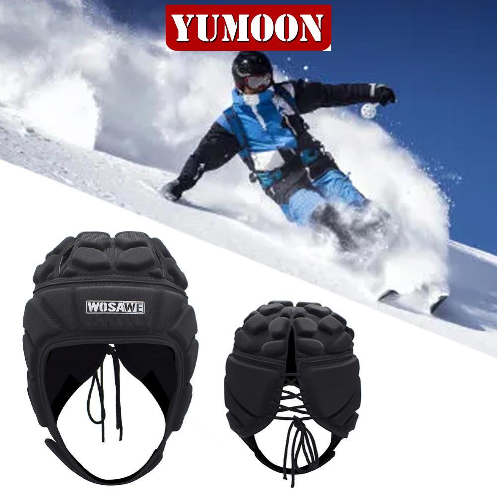 YUMOON 1 PC EVA ปรับ Anti-Collision Shock-Absorbing หมวกสกีฟุตบอลผู้รักษาประตูรักบี้ขี่หมวกกันน็อคกี