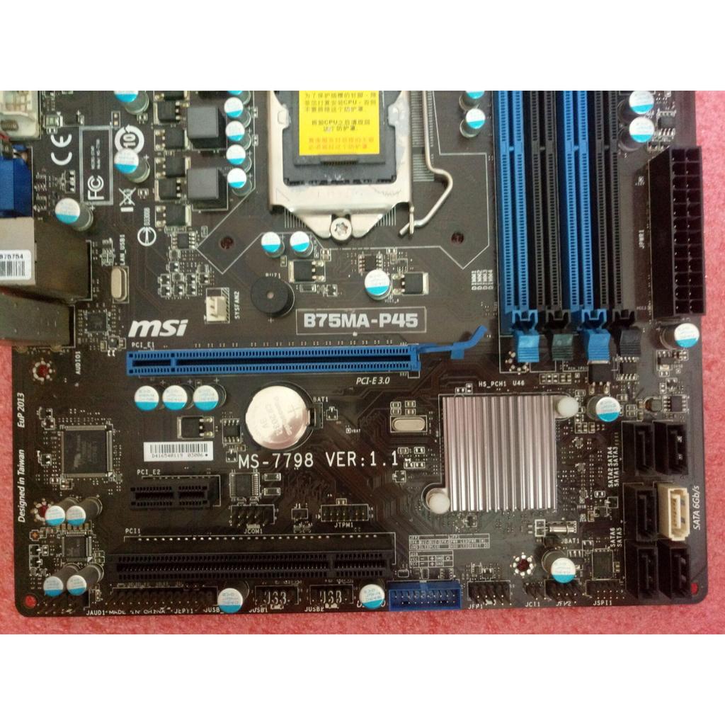 [มือที่สอง] MSI/MSI B75MA-P45/E33/E31/Z77MA-G45/H77MA-G43 เมนบอร์ด h77 b75