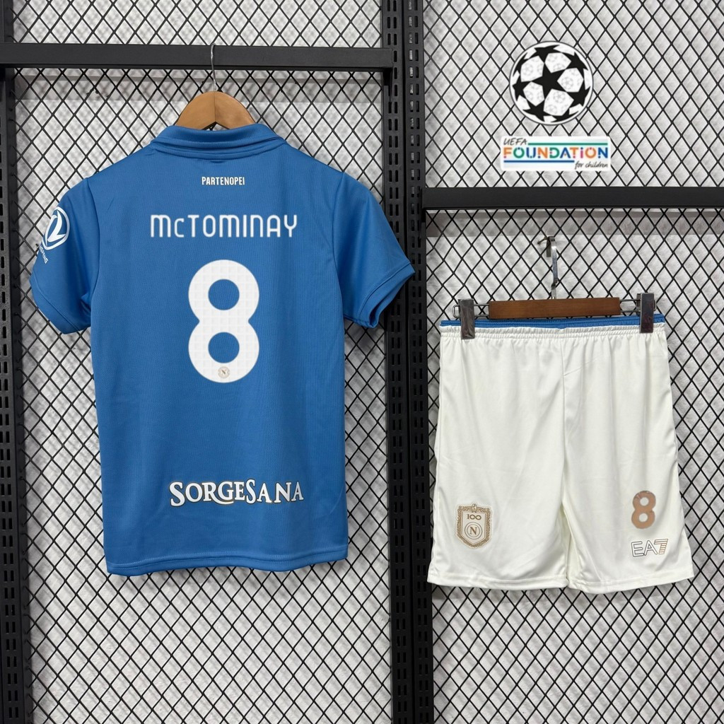 26-27 Napoli Club Jersey Home Away ชุดเสื้อฟุตบอลเด็ก