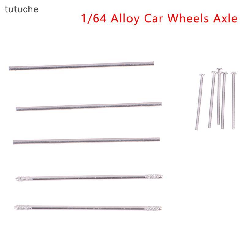 Tutu 1 ชุด 1/64 รถโลหะผสมล้อเพลา 0.8x25 มม./28 มม.Hollow Shaft w เล็บ Pin สําหรับ 1:64 HW//Tomica รุ