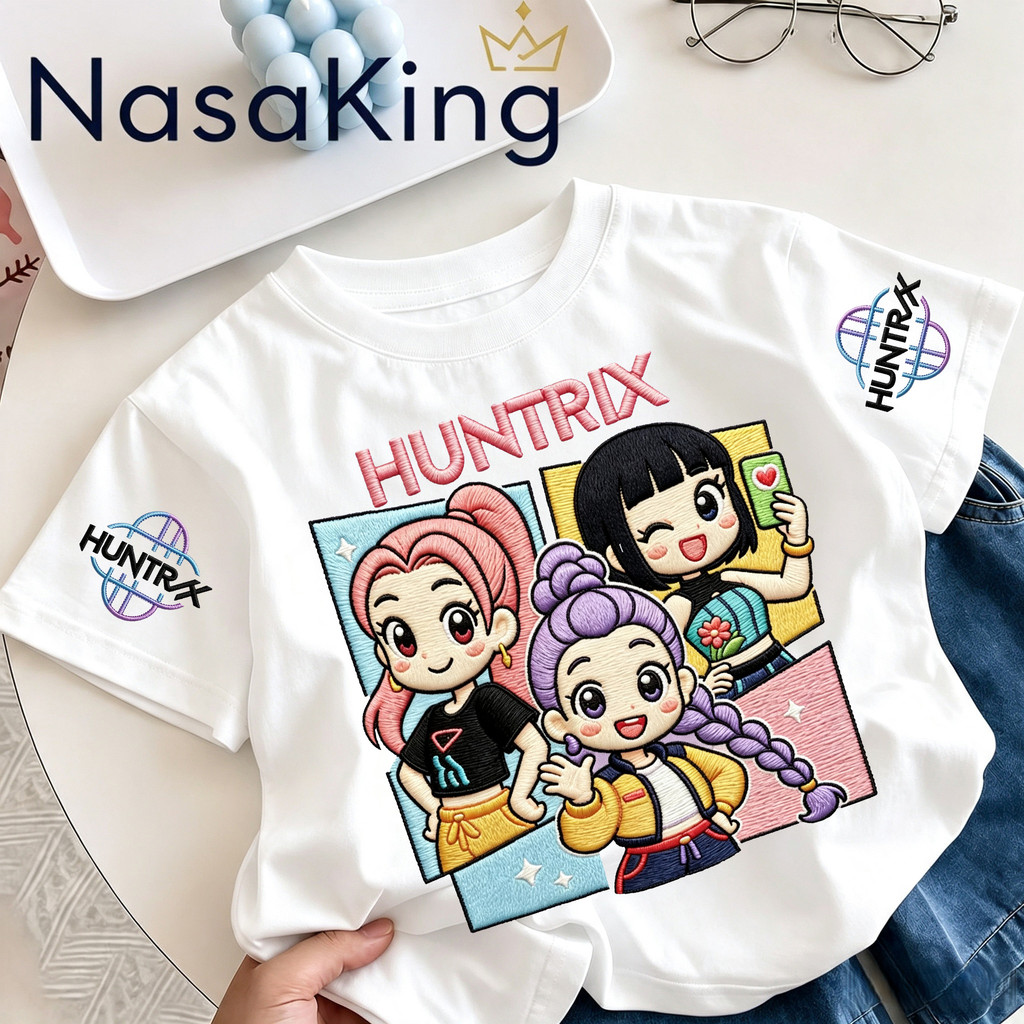 【ส่งจากกรุงเทพ】เสื้อยืดเด็ก KPop ลายการ์ตูนสุดเท่ เสื้อเด็กผู้หญิง เสื้อเด็กผู้ชายและเด็กผู้หญิง ผ้านุ่มใส่สบาย 1-13 ปี
