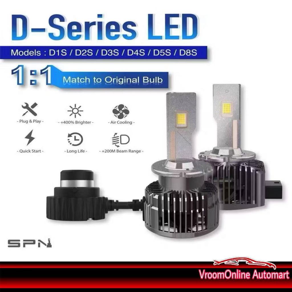 2PCS D-Series รถ LED 1:1 Match ไฟหน้าไฟหน้า D1S D2S D3S D4S D5S D8S Super Bright Canbus LED PLUG & P