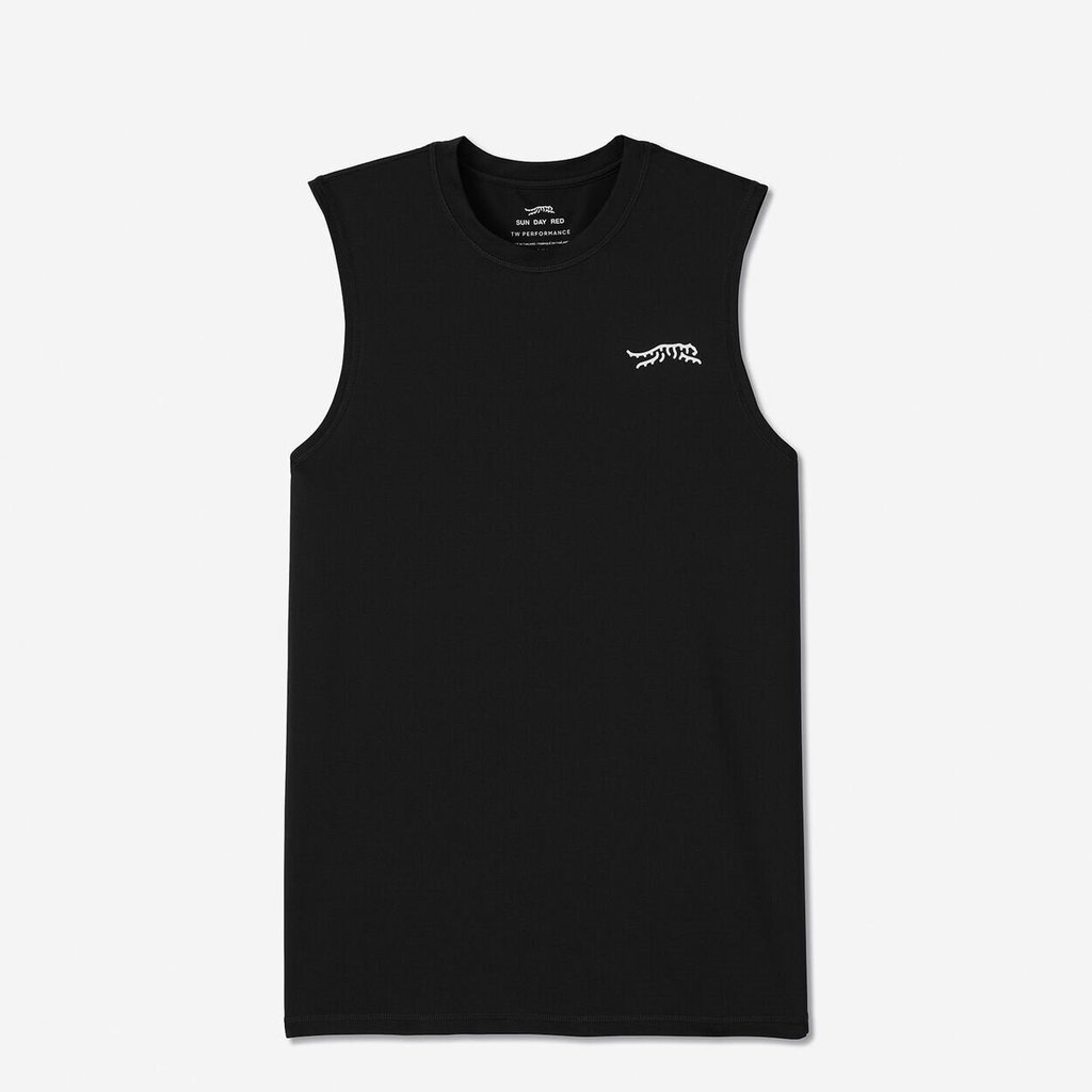 Simple Tiger Line Pattern Front Print Round Neck Sleeve Vest Daily Fitness Mens and Womens T-shirts 