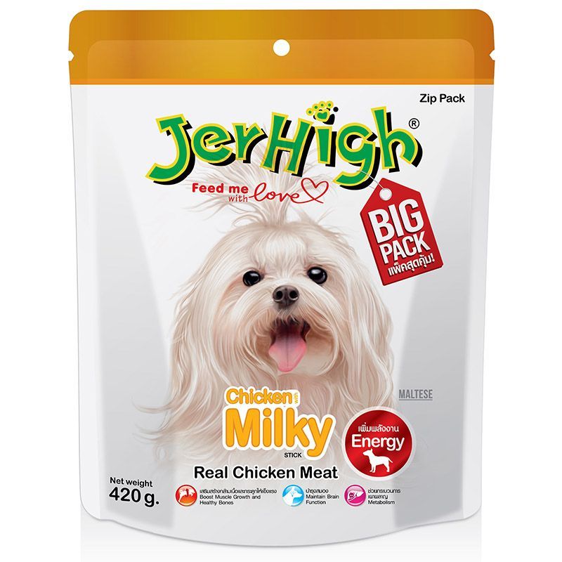 เจอร์ไฮมิ้ลกี้สติ๊กรสนม 400กรัม Jerhigh Milky Stick 400g.