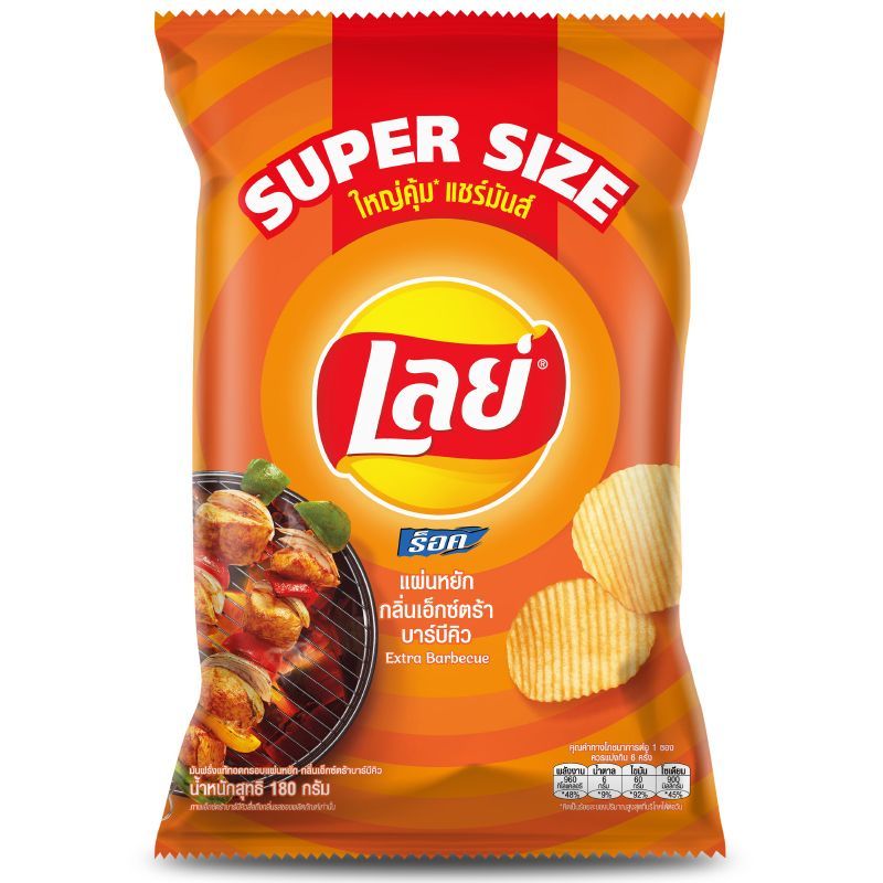 เลย์ร็อครสบาร์บีคิว 180กรัม Lay Rock BBQ 180g.
