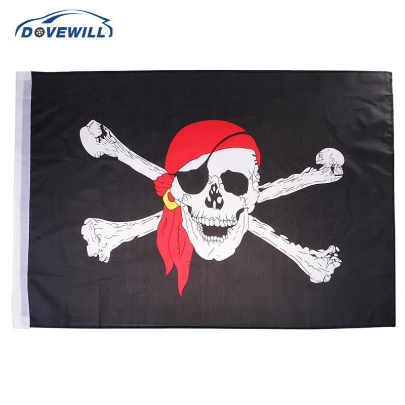 [Dovewill] 2x3 Pirate Skull Red Bandana