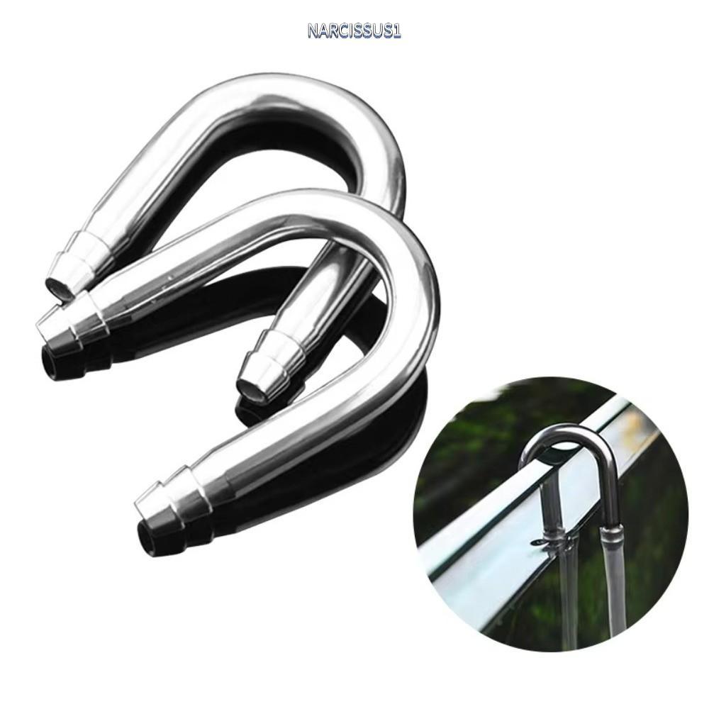 NARCISSUS1Y7KJ Aquarium Airline Connector, 4-5 มม.สแตนเลสสตีล Air Tube Connector, U รูปร่าง Diffuser