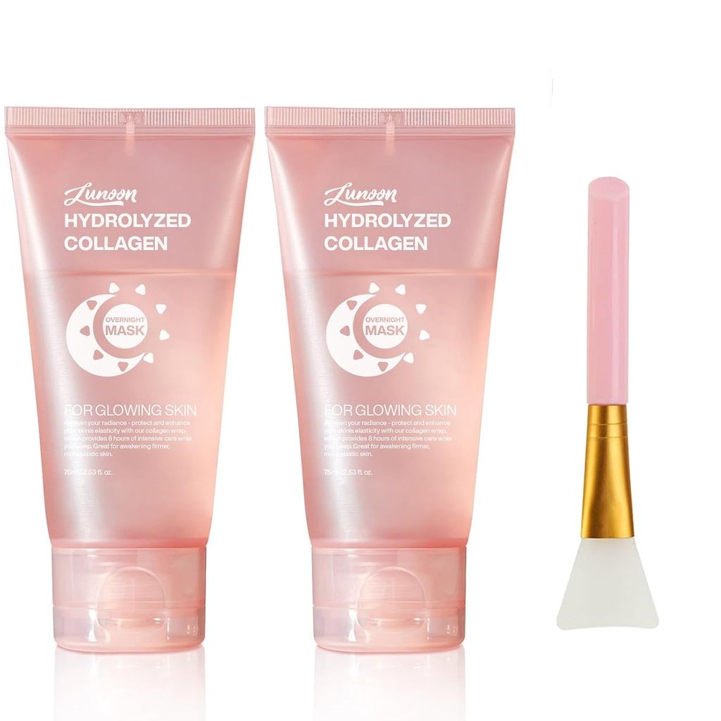 มาส์กห่อกลางคืนคอลลาเจน 2 ซอง, กระชับผิวยืดหยุ่นให้ความชุ่มชื้น Deep Care Biological Collagen Sleepi