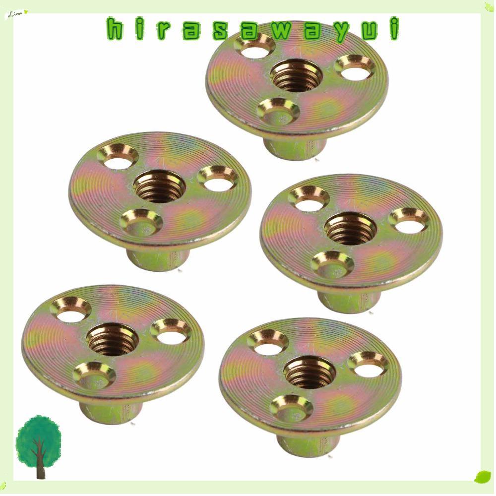 HIRASAWAYUI 10 ชิ้น T-Nut / Tee Nut, M6 / M8 / M10 ด้ายหญิง Brad Hole T Nut, Heavy Duty เหล็กคาร์บอน
