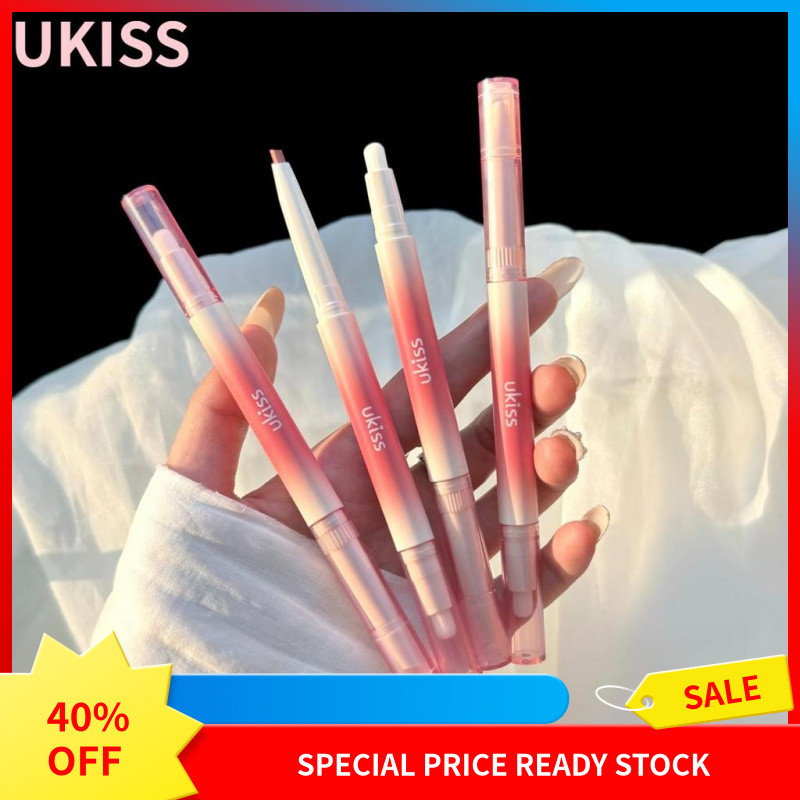💞สินค้าแท้ พร้อมส่ง💞UKISS Lip Liner Two-in-One Lying Silkworm Holding Makeup Outlines Lip Shape Atmo