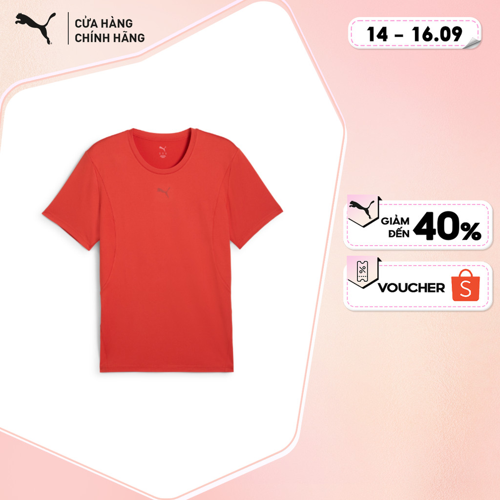 เสื้อยืดออกกําลังกายผู้ชาย PUMA M CLOUDSPUN SOFT TEE Red Fire Red