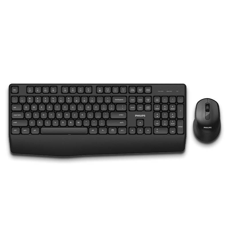 PHILIPS ชุดคีย์บอร์ดและเมาส์ไร้สาย รุ่น SPT6348 สีดำ