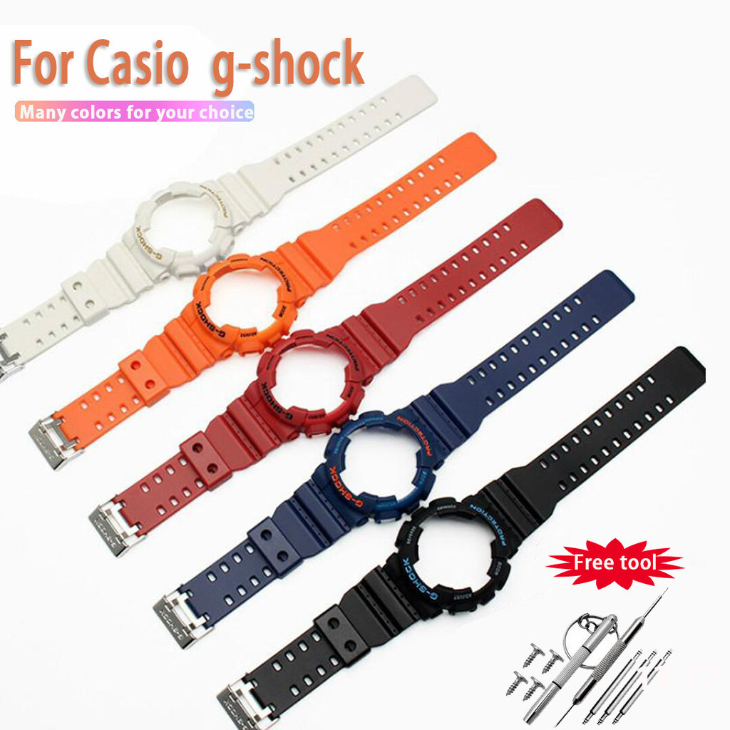 สายนาฬิกาซิลิโคนสําหรับ G-SHOCK Case & Strap ชาย GA-110 GA100 GA120 GA150 GD-120 /100/110 ชุดซิลิโคน